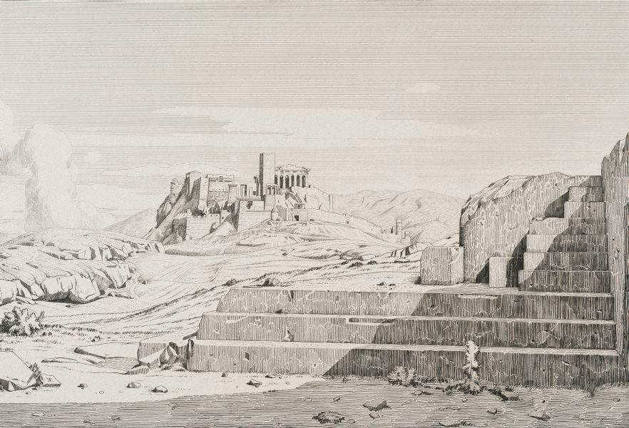 Athens: the Pnyx, the Areopagus, the Acropolis and Hymettus, (1845) by ...