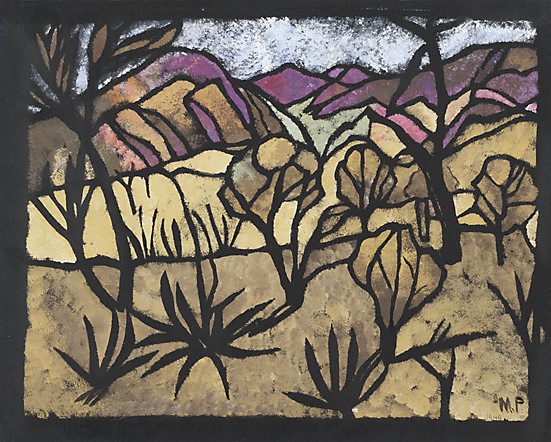 A Mile Out Of Alice Springs 1949 By Margaret Preston The