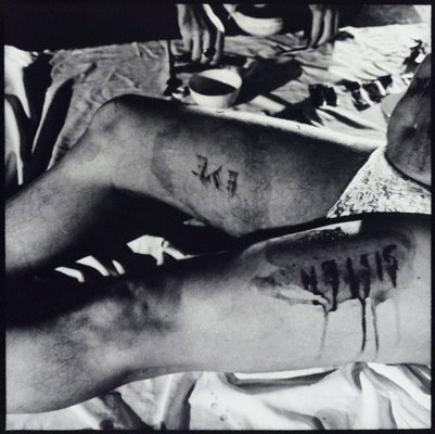 Alternate image of The unword performance (11 female sexual organs) by Mike Parr