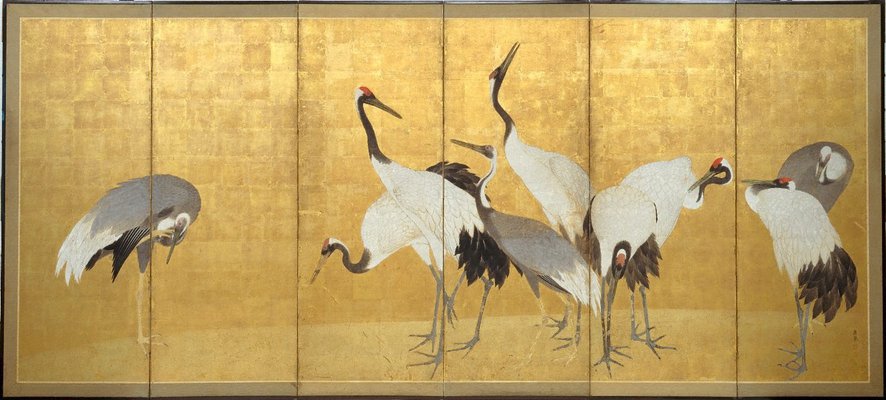 Alternate image of Cranes by Maruyama Ôkyo