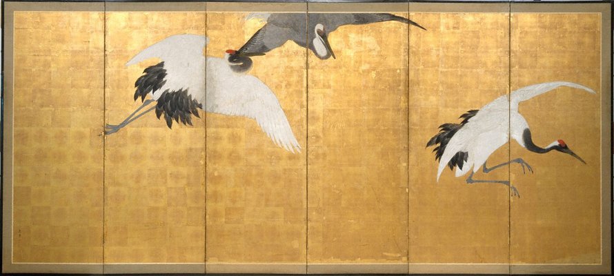 Alternate image of Cranes by Maruyama Ôkyo