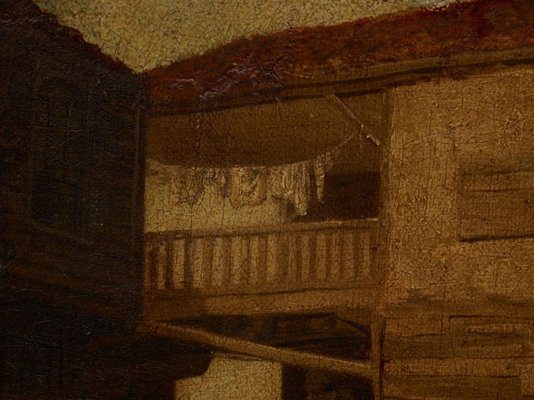 Alternate image of A courtyard by attrib. Norwich School