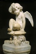Puck on a toadstool, (circa 1856) by Harriet Hosmer