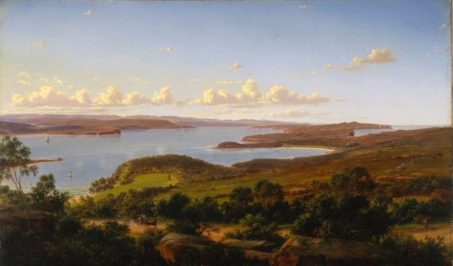 Sydney Heads, (1865) by Eugene von Guérard