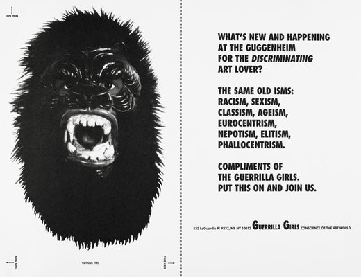 Alternate image of What's new and happening at the Guggenheim for the discriminating art lover? and Dear Mr. Krens postcard by Guerrilla Girls