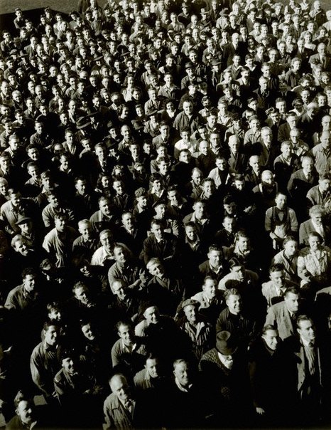 An image of Shift change at Kelly & Lewis Engineering Works, Springvale, Melbourne by Wolfgang Sievers