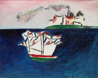 AGNSW collection Sidney Nolan Untitled (St Kilda) (circa 1943) 168.2013
