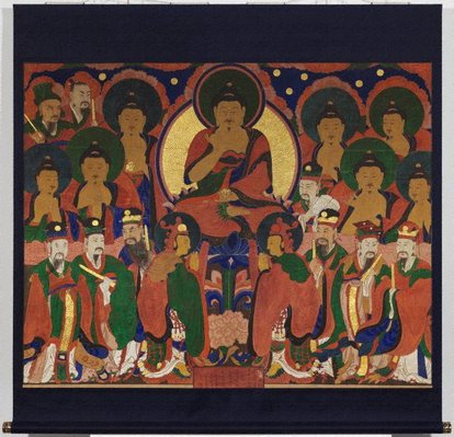 Alternate image of Buddha Amitabha and his pantheon by