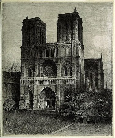 Notre Dame, Paris, 1928 by Lloyd Rees