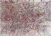 The tongue in the middle of the port, 2014 by Mark Bradford