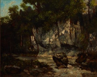 AGNSW collection Gustave Courbet Landscape with stag (1873) 194.1997