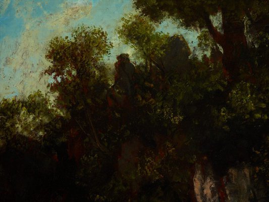 Alternate image of Landscape with stag by Gustave Courbet