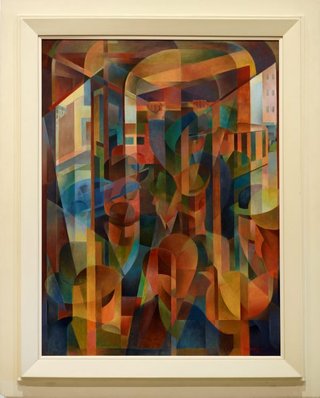 AGNSW collection Frank Hinder Tram kaleidoscope (1948) 195.2013
