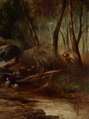 Alternate image of (Bush landscape with waterfall, New South Wales) by John Skinner Prout