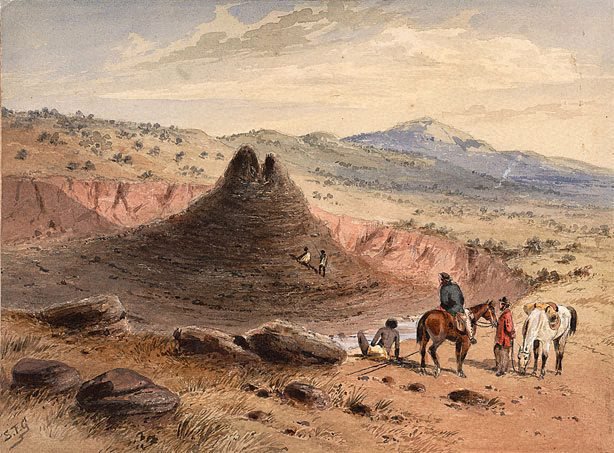 Thumbnail image for Extinct Crater, Northward, from a Sketch by Captain Frome | AGNSW 214.1975