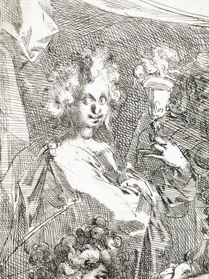 Alternate image of The Holy Family with St Catherine, St John and an angel by Jacques Bellange