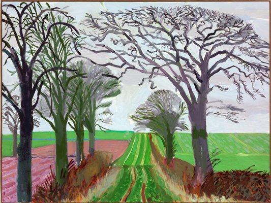 Alternate image of A closer winter tunnel, February-March by David Hockney