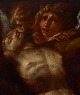 Alternate image of The dead Christ on the cross with Sts Mary Magdalene, Augustine and Jerome, and angels by Giulio Cesare Procaccini