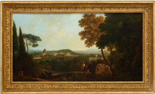 AGNSW collection Richard Wilson St Peter's and the Vatican from the Janiculum, Rome (1757-1764) 25.1971