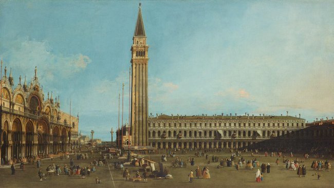 AGNSW collection Canaletto The Piazza San Marco, Venice (1742-1746) 302.1996