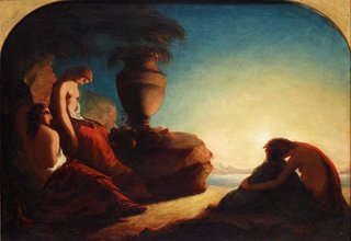 AGNSW collection Francis Danby The three sisters of Phaethon weeping over the tomb of their brother (1841-1845) 31.1971