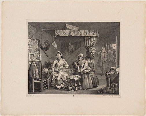 A Harlot's Progress: plate 3, 1732, by William Hogarth :: The ...