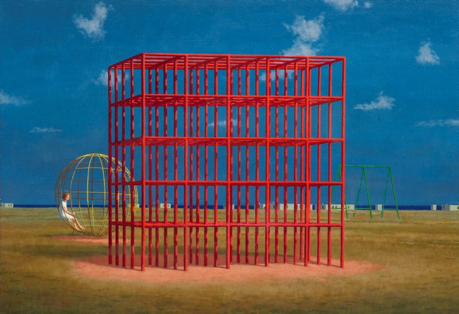 AGNSW collection Jeffrey Smart Playground at Mondragone 1998