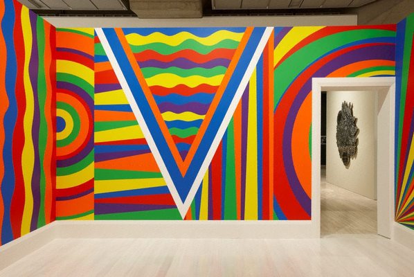 Alternate image of Wall drawing #1091: arcs, circles and bands (room) by Sol LeWitt