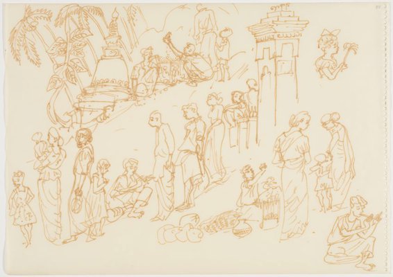 Alternate image of Sketchbook, Sri Lanka by Donald Friend
