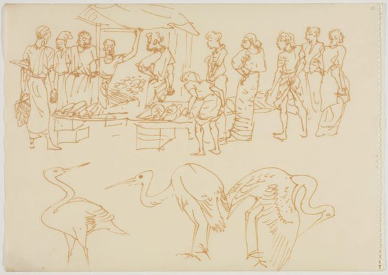 Alternate image of Sketchbook, Sri Lanka by Donald Friend