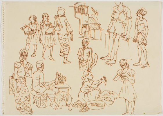 Alternate image of Sketchbook, Sri Lanka by Donald Friend
