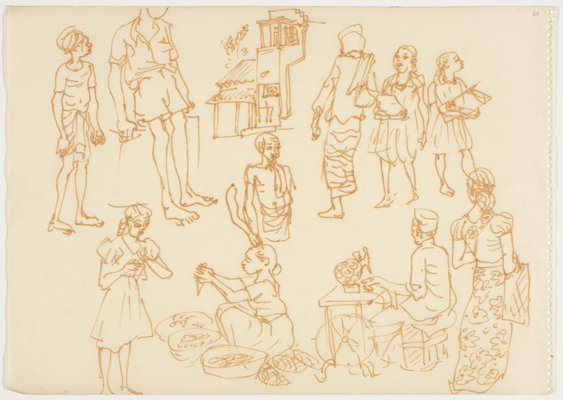 Alternate image of Sketchbook, Sri Lanka by Donald Friend