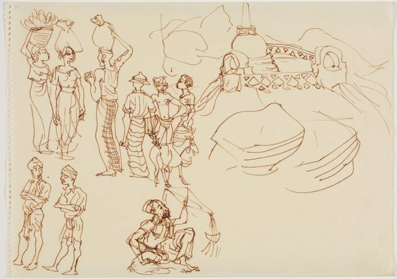 Alternate image of Sketchbook, Sri Lanka by Donald Friend