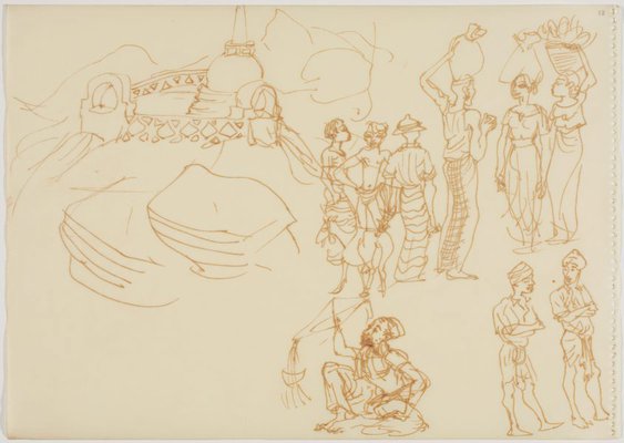 Alternate image of Sketchbook, Sri Lanka by Donald Friend