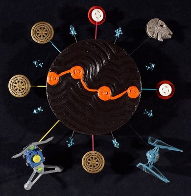 Alternate image of Alien toy painting by Yinka Shonibare