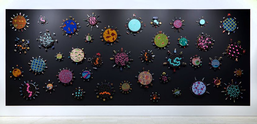 Alternate image of Alien toy painting by Yinka Shonibare