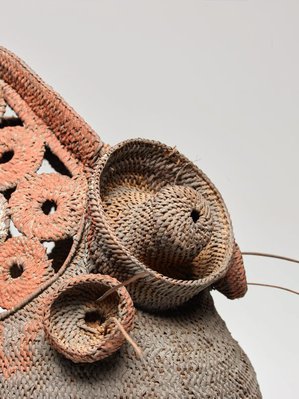 Alternate image of Baba or yau-baba (bell-shaped woven mask) by Abelam people