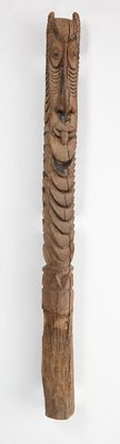 Alternate image of Jambukrikwaru (house post with owl face) by Iatmul people