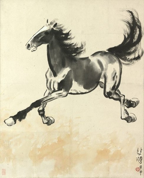 Galloping horse, 1944 by Xu Beihong :: The Collection :: Art Gallery NSW