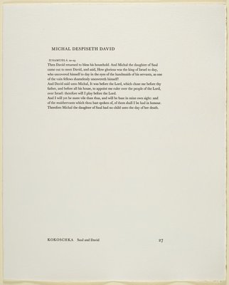 Alternate image of 27. Michal despiseth David by Oskar Kokoschka
