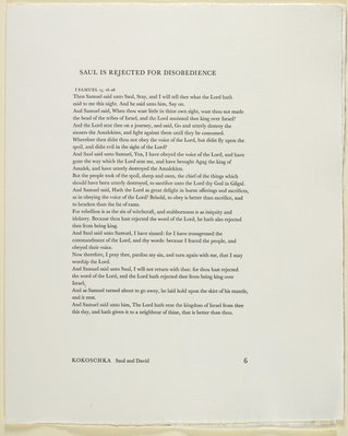 Alternate image of 6. Saul is rejected for disobedience by Oskar Kokoschka