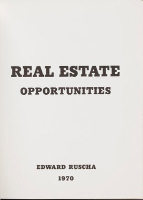 Alternate image of Real estate opportunities by Edward Ruscha