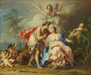 AGNSW collection Jacopo Amigoni Bacchus and Ariadne (circa 1740-circa 1742) 481.1993
