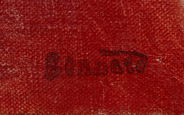 Alternate image of Bust in profile, red background (study) by Pierre Bonnard
