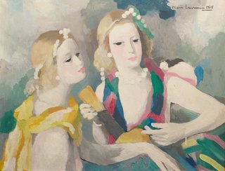 AGNSW collection Marie Laurencin Two women with musical instrument (1935) 560.1987