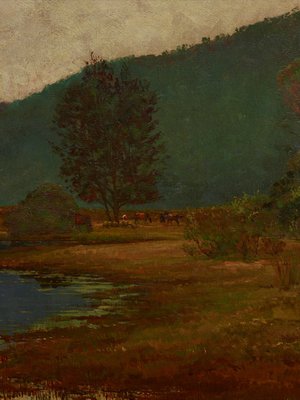 Alternate image of A waterhole on the Hawkesbury River by Julian Ashton