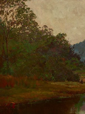 Alternate image of A waterhole on the Hawkesbury River by Julian Ashton