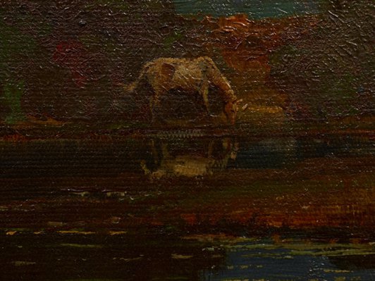 Alternate image of A waterhole on the Hawkesbury River by Julian Ashton