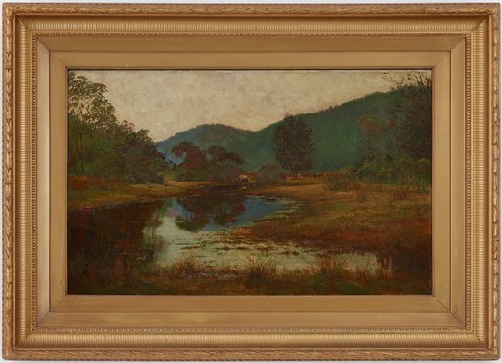 Alternate image of A waterhole on the Hawkesbury River by Julian Ashton