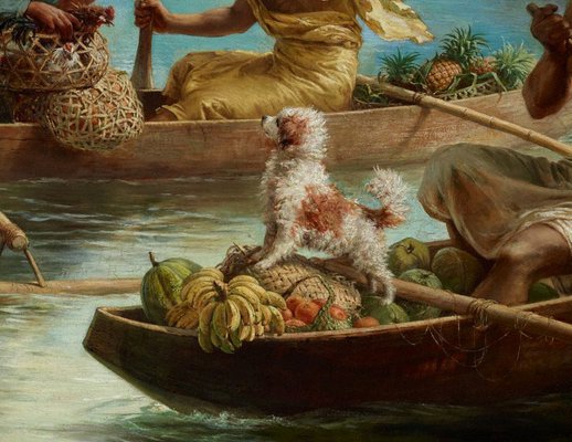 Alternate image of Race to the market, Tahiti by Nicholas Chevalier